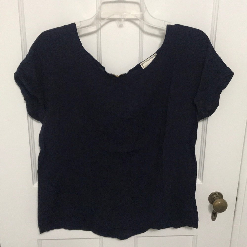 Blue tee blouse